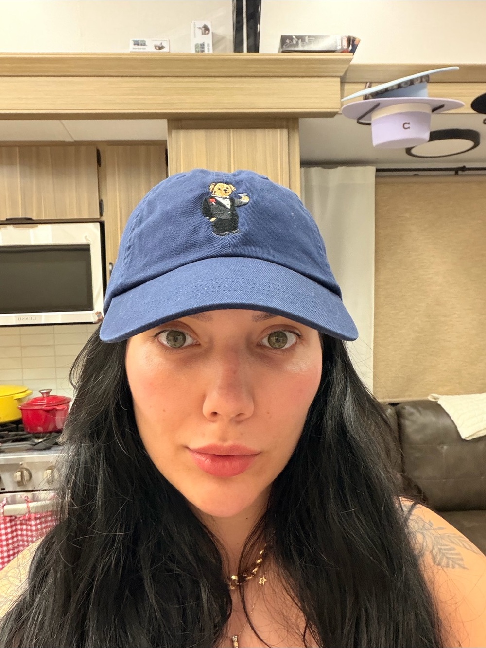 Custom Ralph Lauren Polo Bear Chino Baseball Cap Newport Navy NWT